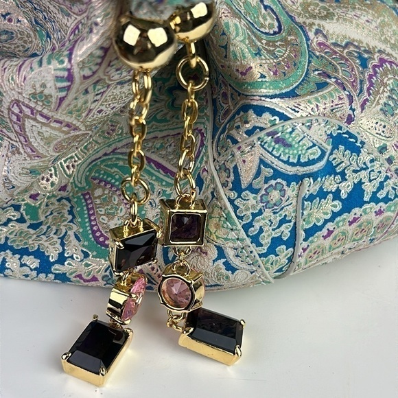 NWT La Gioe di Toscana by Sharon Gioe Leather Paisley Italian Purse Large - Picture 2 of 16